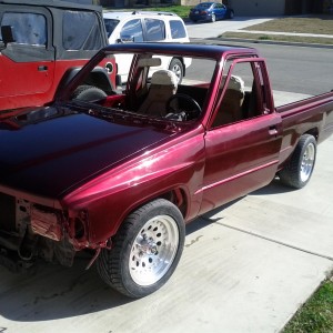 after the canpy paint job/ red over gold
