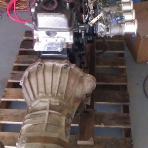 clutch, flywheel and tranny installed just waiting to slap in